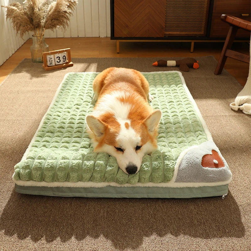 Luxury Cushioned Dog Bed with Washable Cover