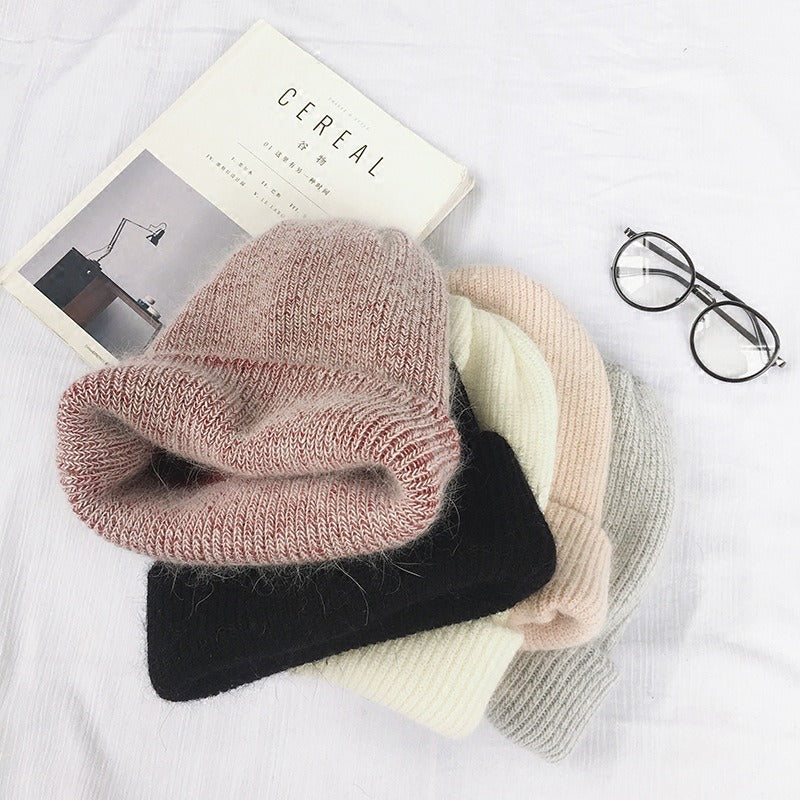 Wool Knit Beanie Hat