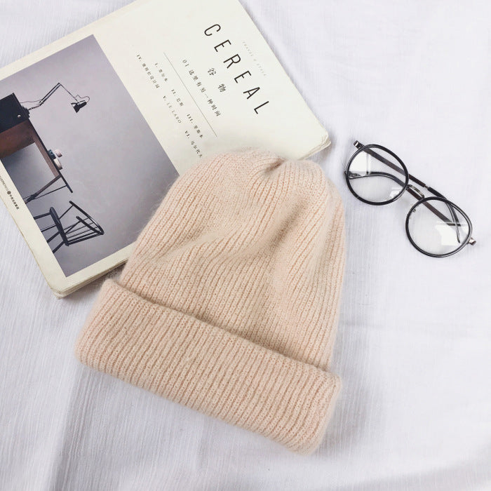 Wool Knit Beanie Hat