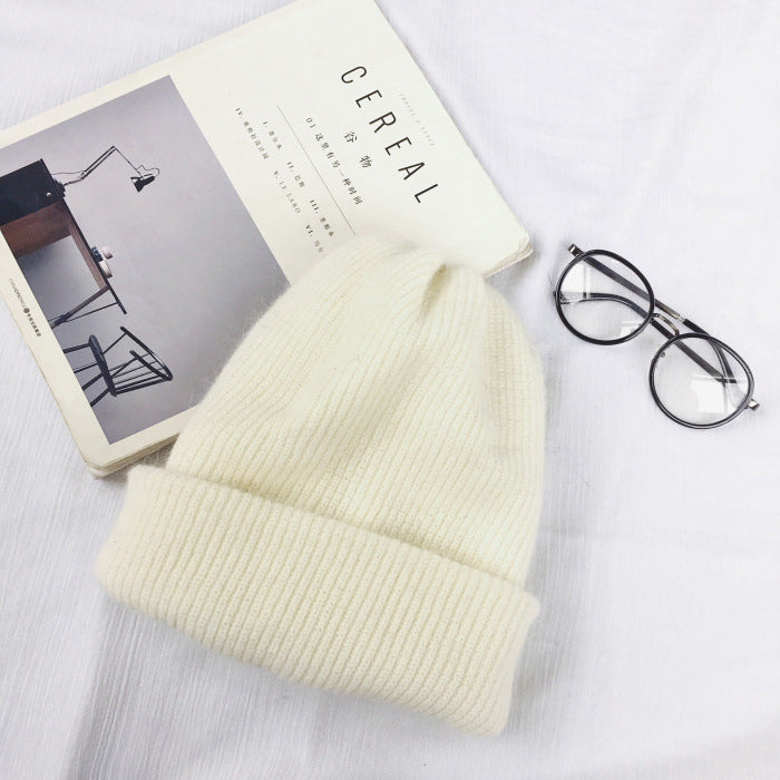 Wool Knit Beanie Hat