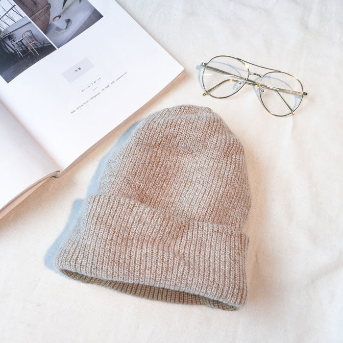 Wool Knit Beanie Hat