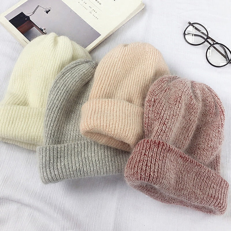 Wool Knit Beanie Hat