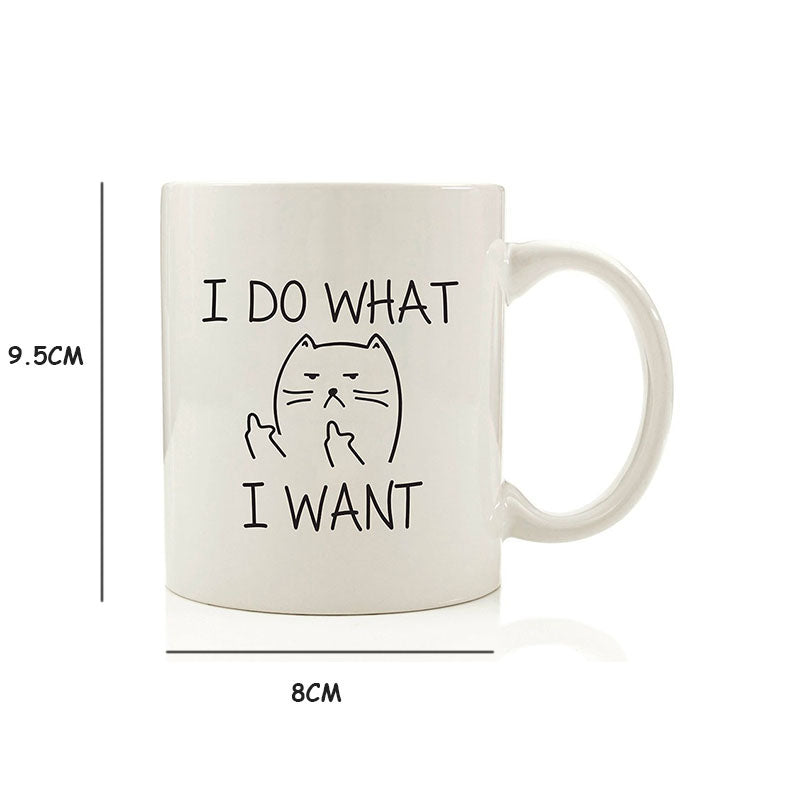 Troll Cat I DO WHAT I WANT Funny Mug