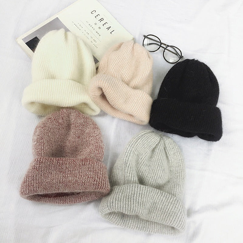 Wool Knit Beanie Hat