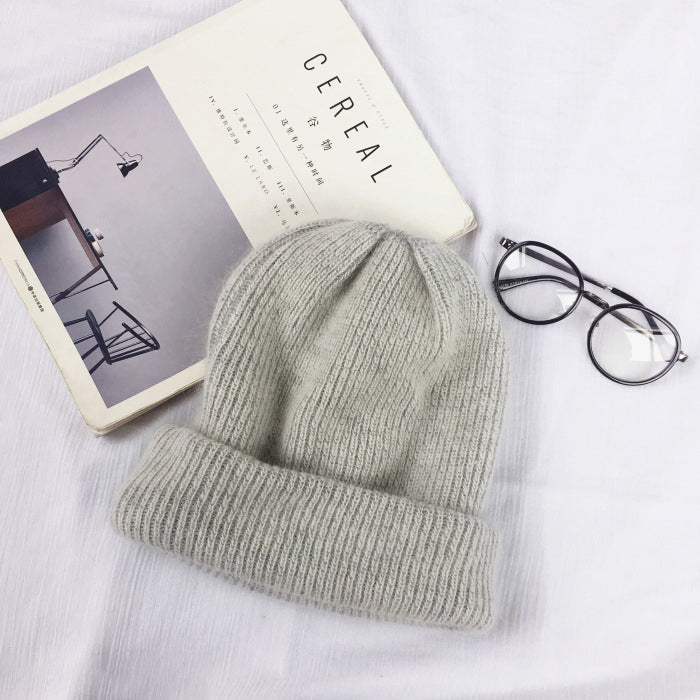 Wool Knit Beanie Hat