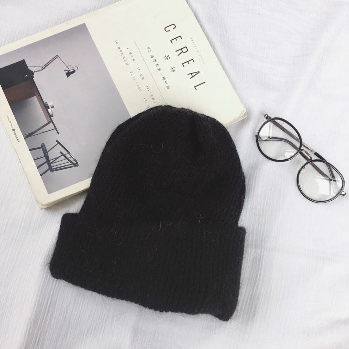 Wool Knit Beanie Hat