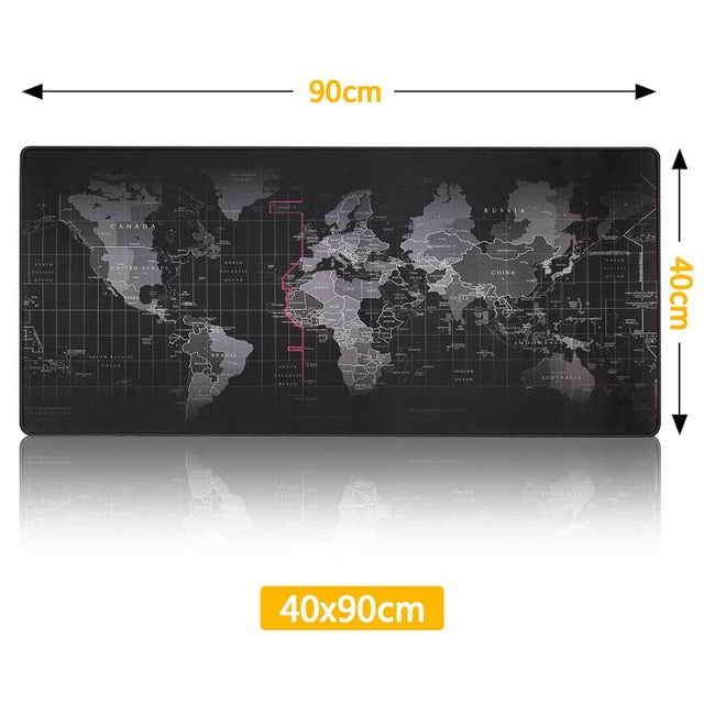 World Map Home Office Gaming Desk Pad