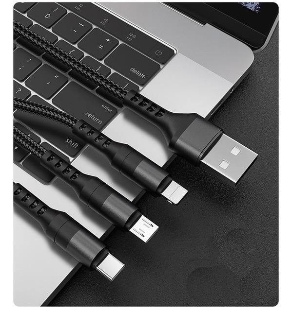 3 in 1 USB Charging Cable for iPhone/Android/Tablets - M. Mazu Global