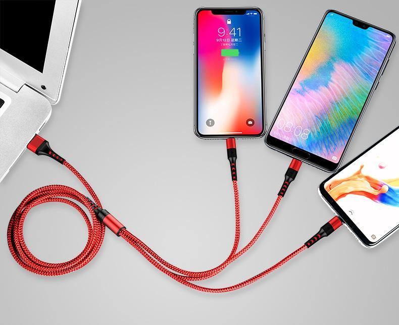 3 in 1 USB Charging Cable for iPhone/Android/Tablets - M. Mazu Global