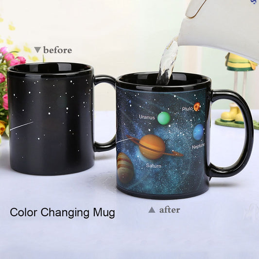 Color Changing Solar System Planets Space Mug