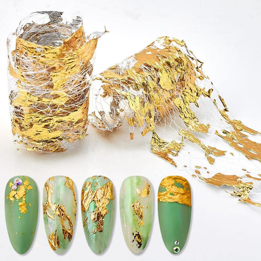 Foil Gold/Silver Nail Art Sticker.