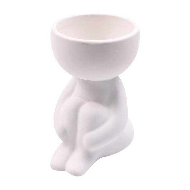 Humanoid Ceramic Flower Pot - M. Mazu Global