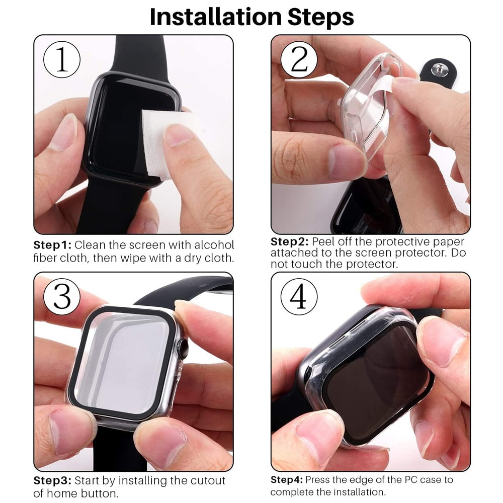 Tempered Glass Apple Watch Cover