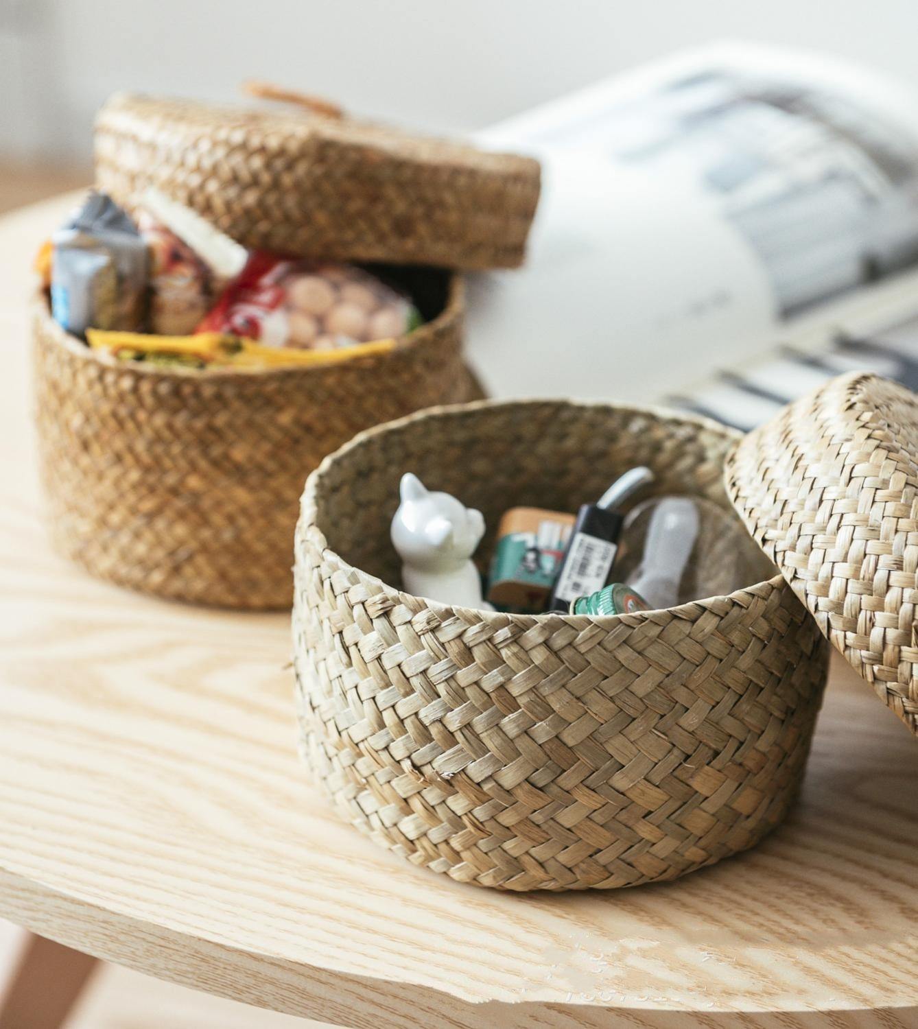 Handmade Bamboo Storage Basket.