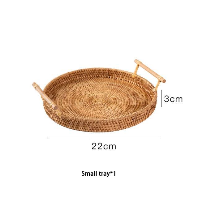 Handwoven Rattan Tray.