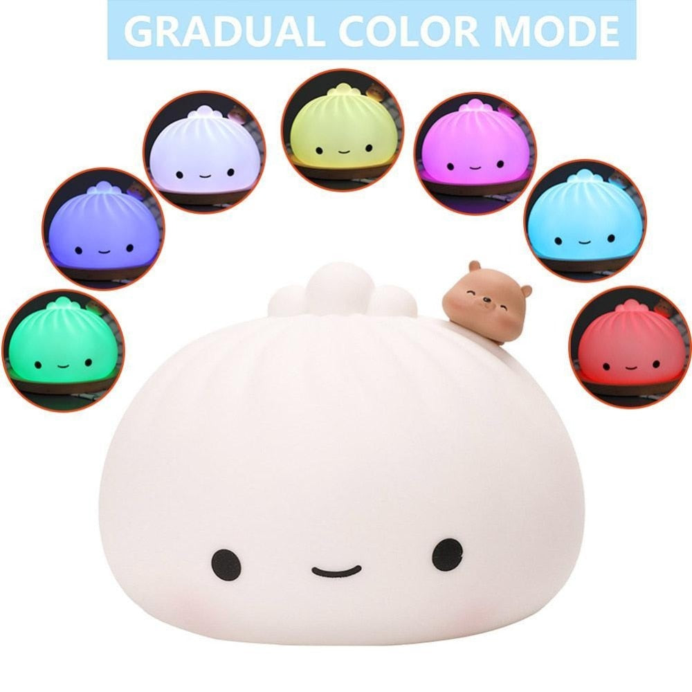 LED Buns Silicone Soft Colourful Night Light