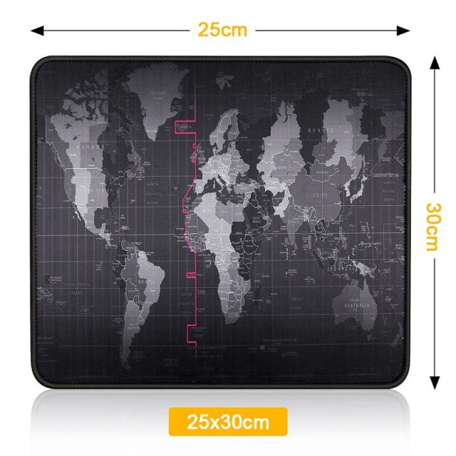 World Map Home Office Gaming Desk Pad