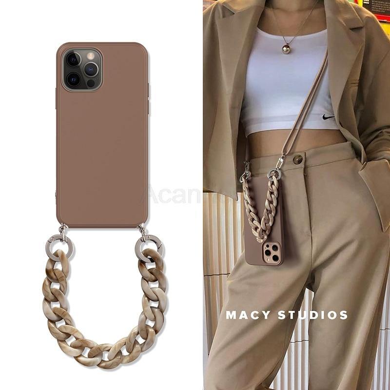 Chain Crossbody Lanyard iPhone Case - M. Mazu Global