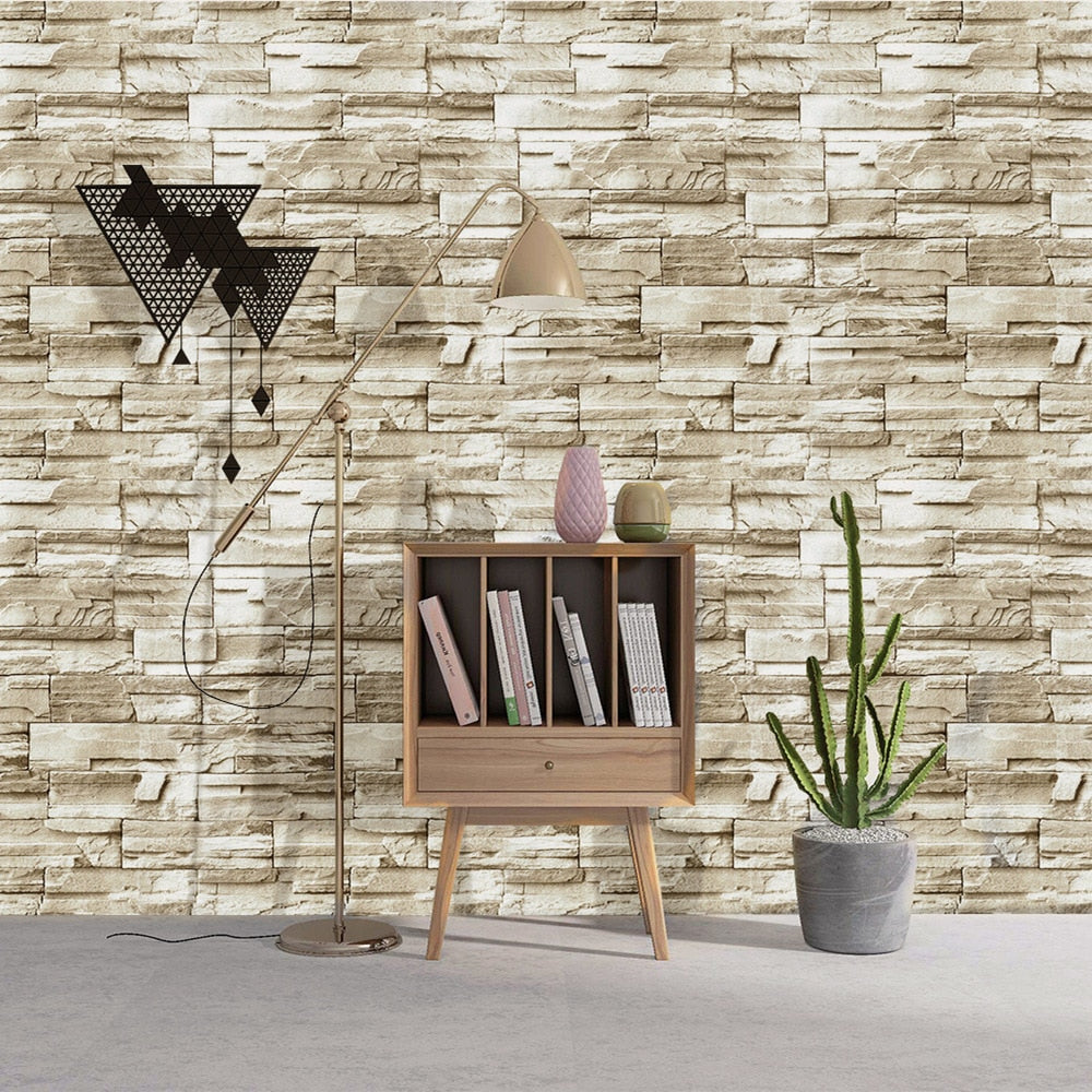 Stone Peel/Faux Brick Wallpaper.