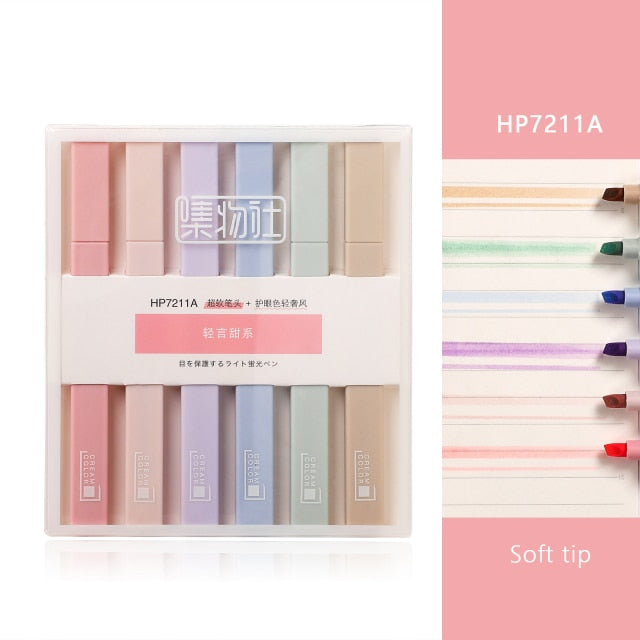 Pastels Soft Tip Marker Highlighter