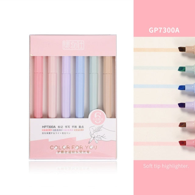 Pastels Soft Tip Marker Highlighter