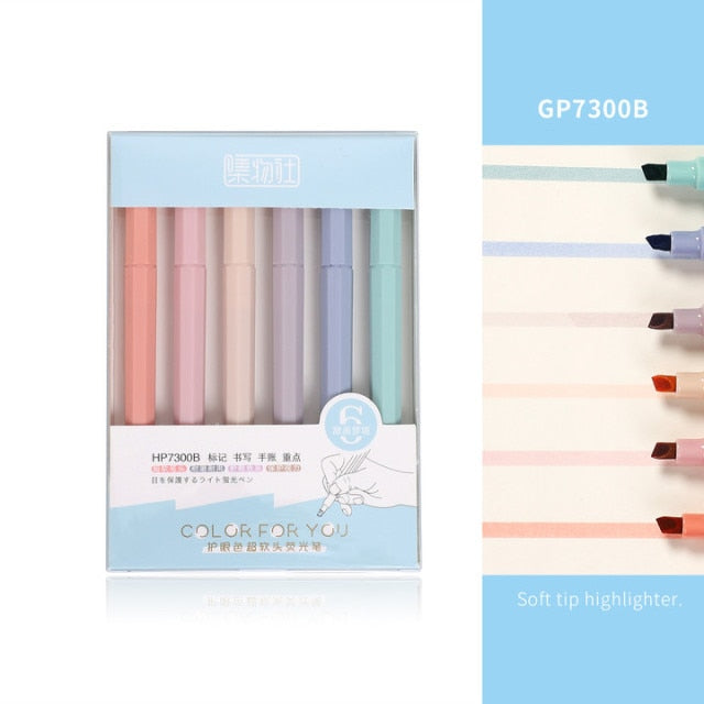 Pastels Soft Tip Marker Highlighter