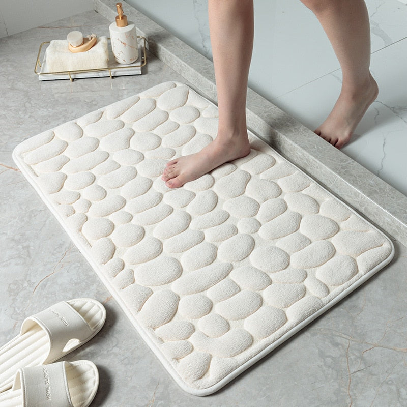 Cobblestone Memory Foam Bathroom Mat