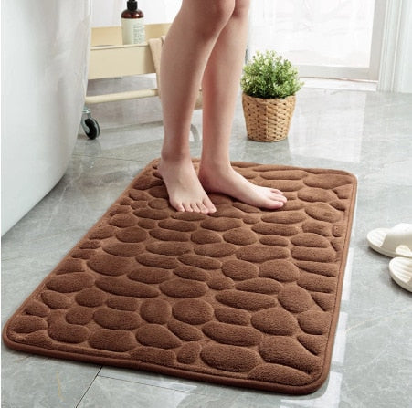 Cobblestone Memory Foam Bathroom Mat