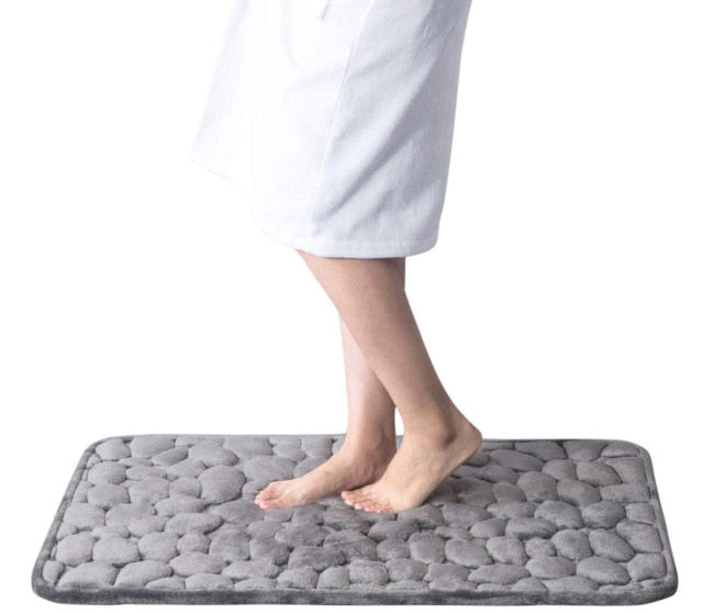 Cobblestone Memory Foam Bathroom Mat