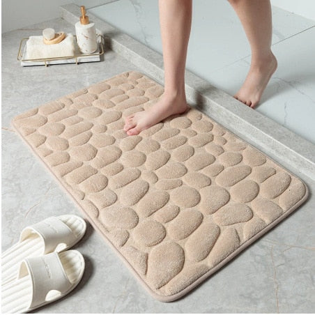 Cobblestone Memory Foam Bathroom Mat