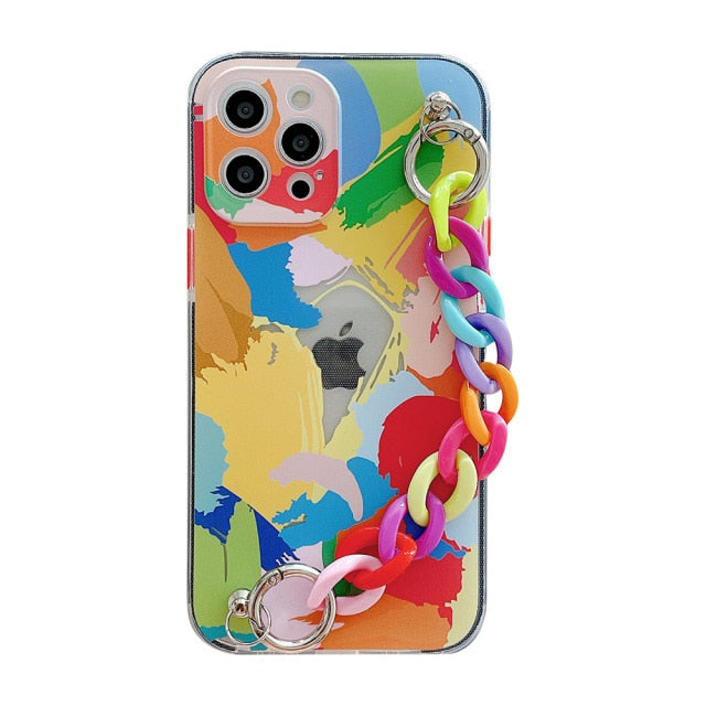 Abstract Art Graffiti Wrist Chain iPhone Case