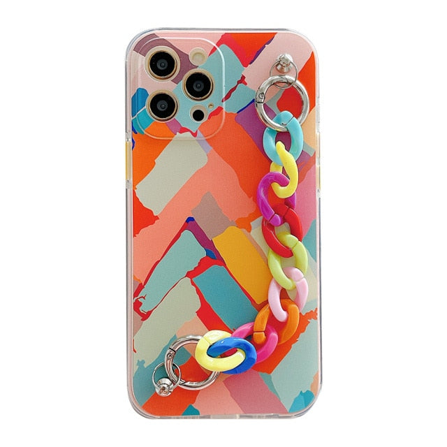 Abstract Art Graffiti Wrist Chain iPhone Case