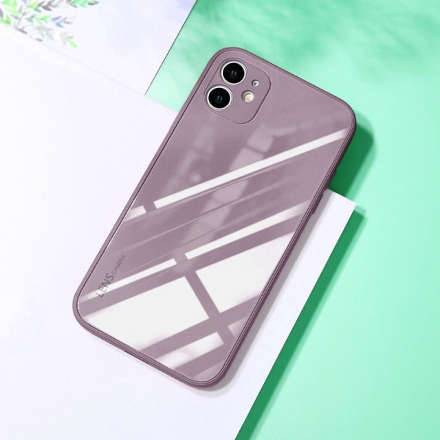 Coloured Tempered Glass iPhone Case