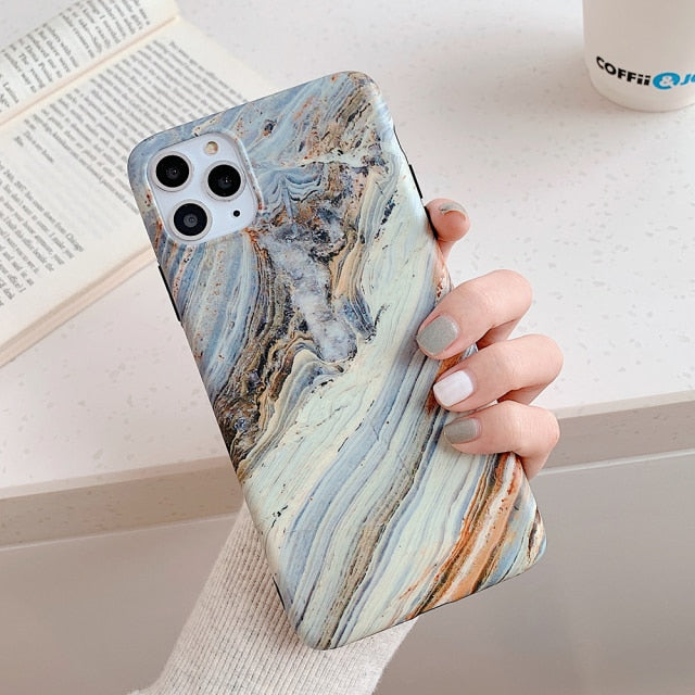 Marble Gradient iPhone Case With Ring