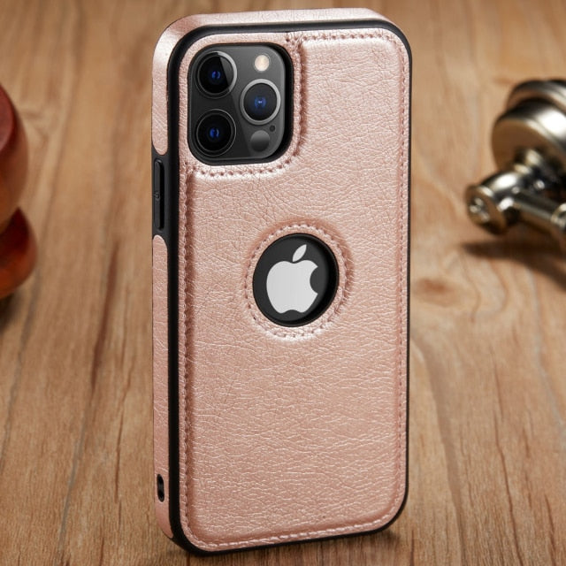 Luxury Faux Leather iPhone Case