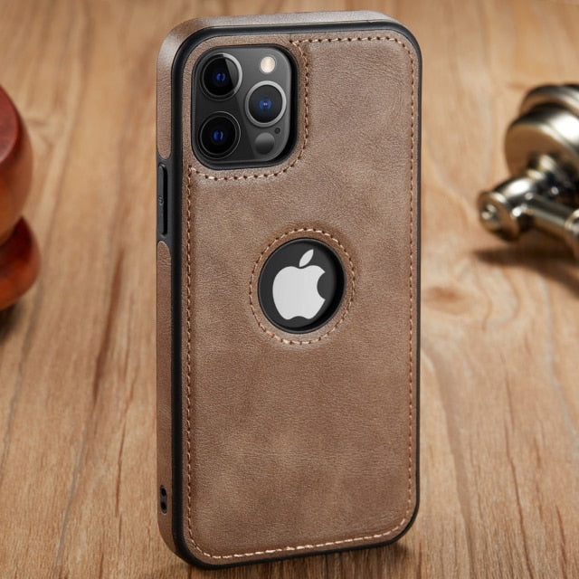 Luxury Faux Leather iPhone Case