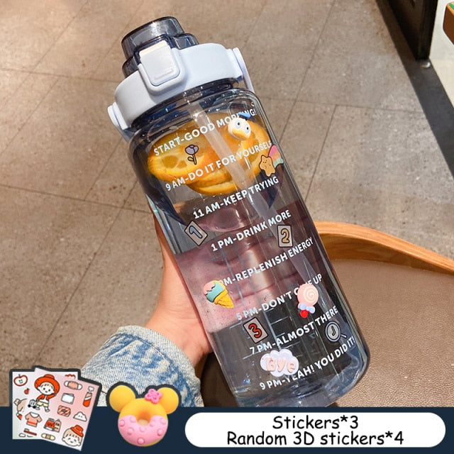 Time Markers Motivational Water Bottle